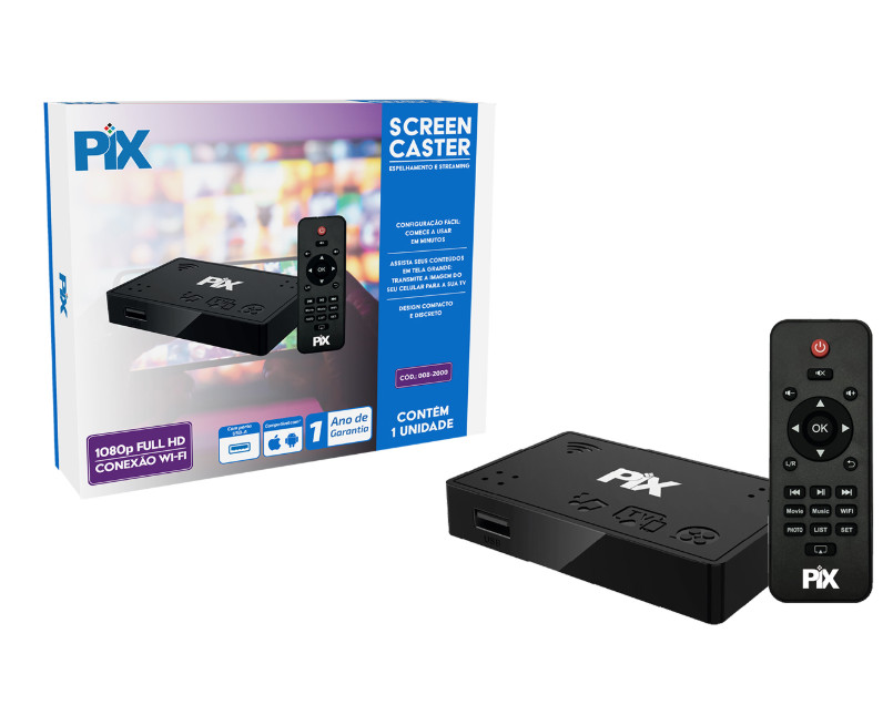 Screencaster HDMI Wi-Fi p/ TV – Espelhamento de Tela Tipo Chromecast Streaming Android iOS