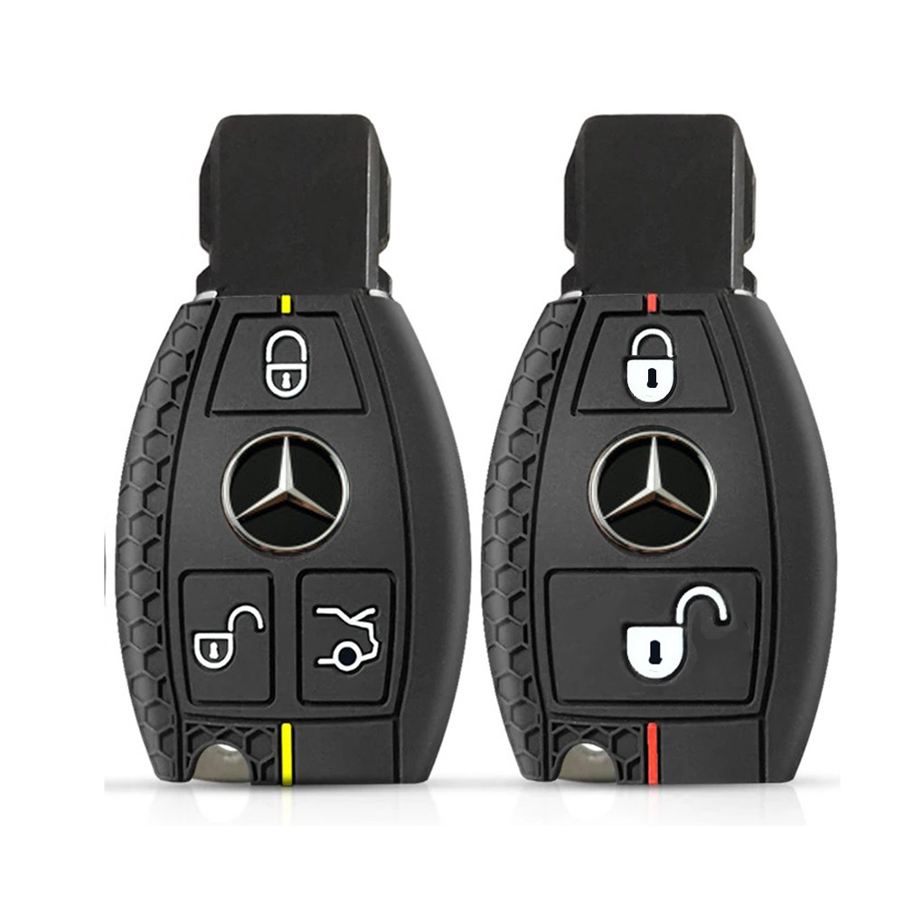 Mercedes Benz W203 W204 W212 C180 GLK300 2/3 Botões Capa Chave CLS CLK CLA SLK Cse Classe Acessórios Do Carro Siliconene