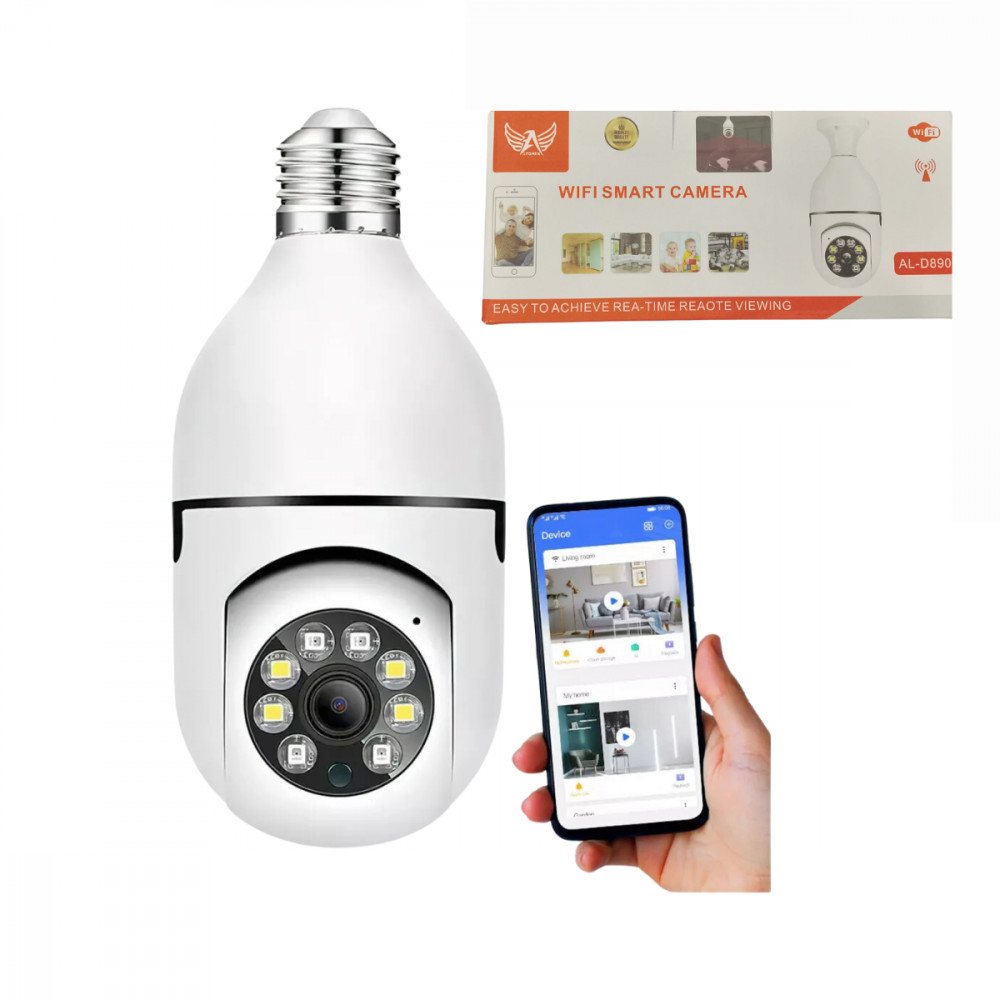 Câmera IP 360º com Luz, Wi-Fi e Visão Noturna HD