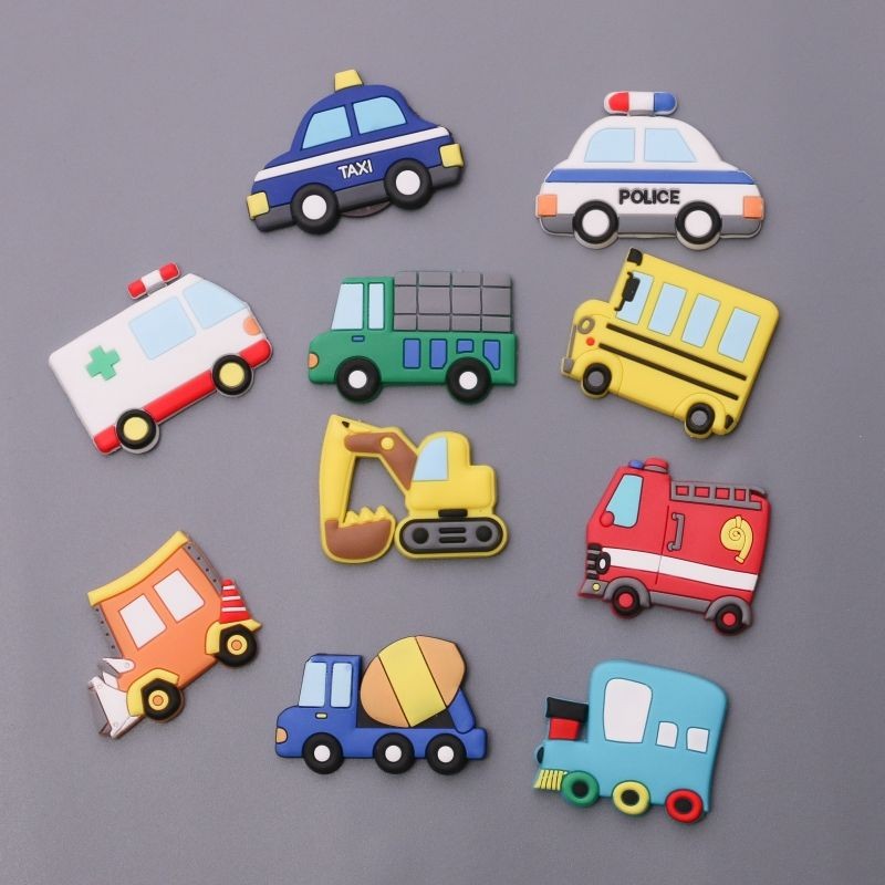 Carro Educação Precoce Das Crianças Ímã De Geladeira Personalidade Criativa Dos Desenhos Animados Bonito Placa Magnética em Oferta na Shopee