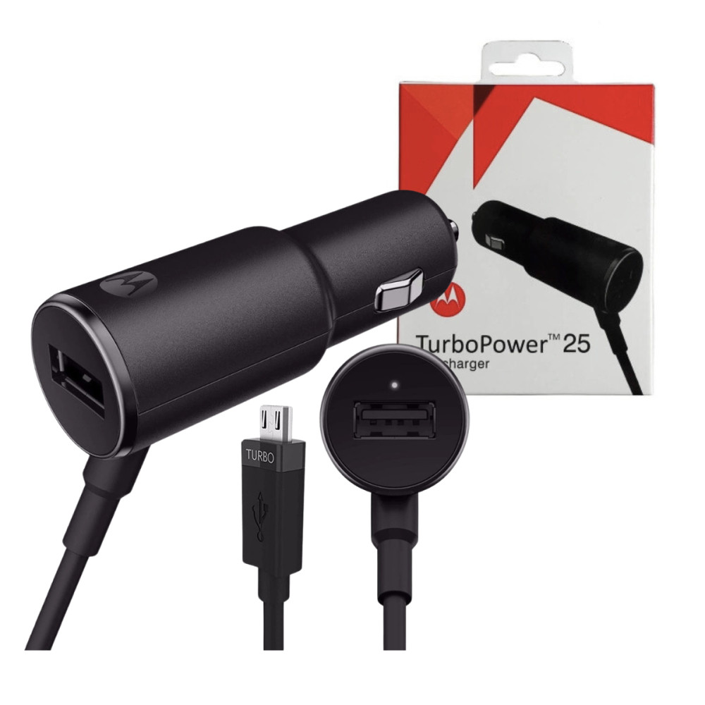 Carregador Turbo Power 25V 1 Porta USB + Cabo V8 12V