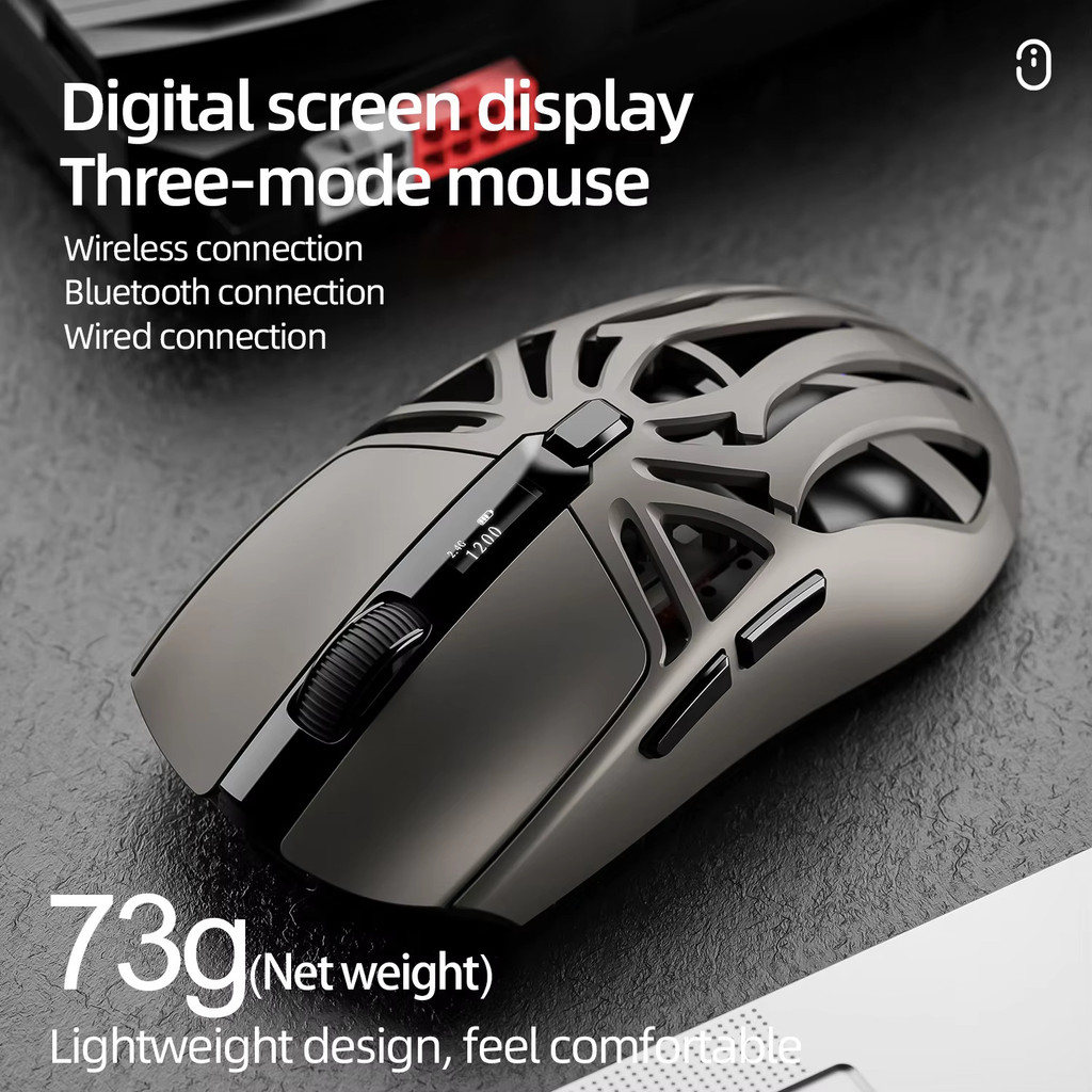 Mouse Sem Fio Bluetooth Tipo C Recarregável E-sports Para Jogos De Computador Leve 10000 DPI Ajustável USB Ergonômico Óp