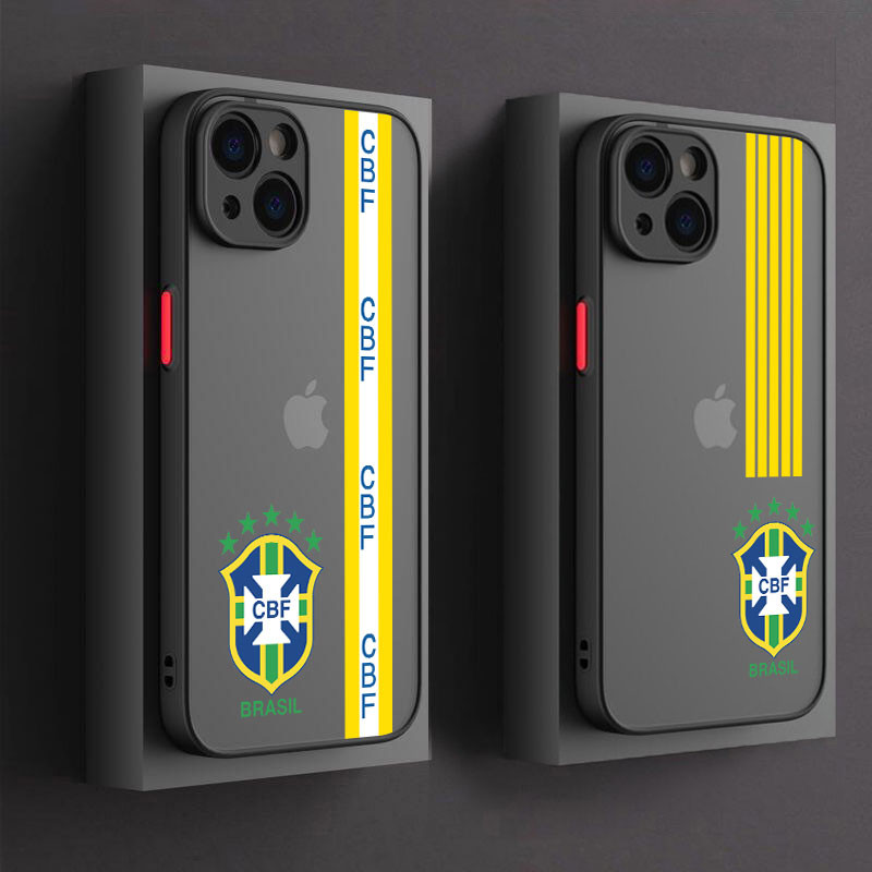 Capa De Telefone Com Logotipo CBF De Confeitaria De Futebol Brasileiro Para iphone 16 Pro 15 11 14 Plus Max 12 13 Mini X em Oferta na Shopee