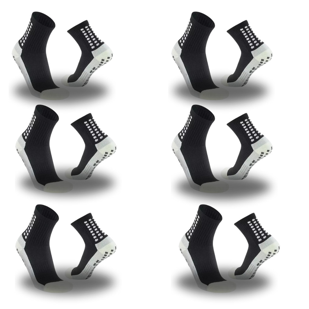 KIT 6 Meias de Futebol Antiderrapante Tipo Pro Soccer Trusox Esportiva Alta Tecnologia Qualidade Premium