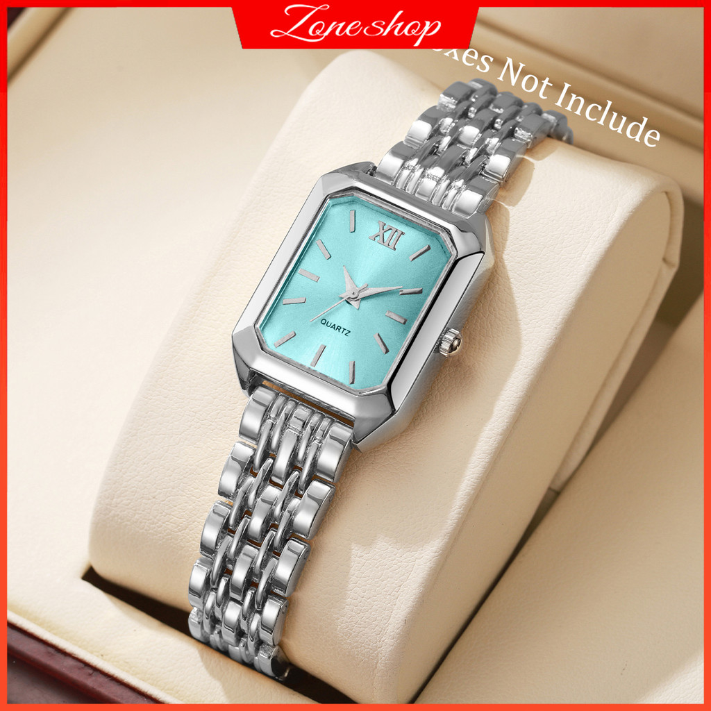 Feminino Elegante Pulseira De Aço Inoxidável Relógio De Quartzo Moda Retângulo Analógico Relógios De Pulso Meninas Prese em Oferta na Shopee