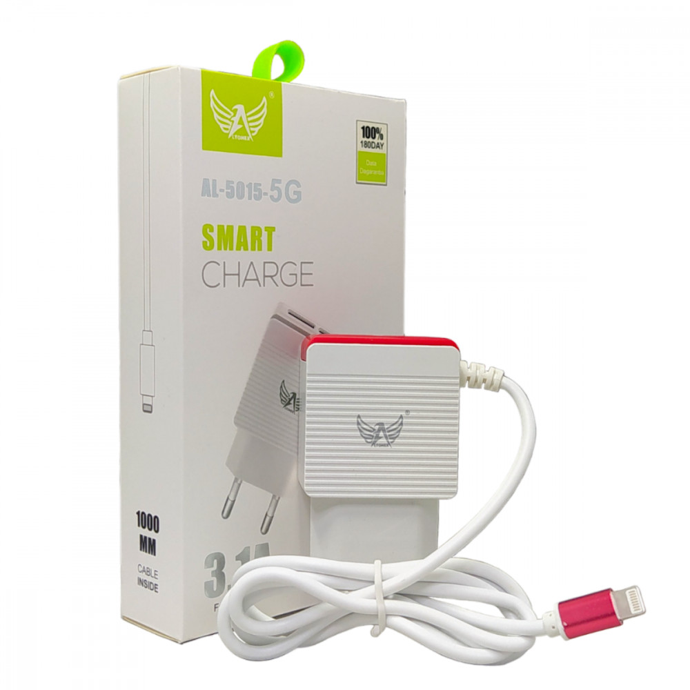 Carregador Lightning 3.1A 2 USBs Altomex AL-5015-5G