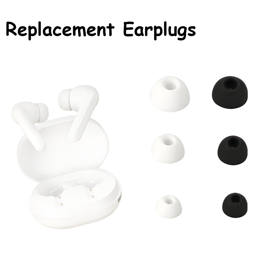 3 Tamanhos/6 Unidades Fone De Ouvido Bluetooth Tampões De Silicone À Prova De Poeira Para Haylou GT3 GT5 GT7 T15 T19 W1