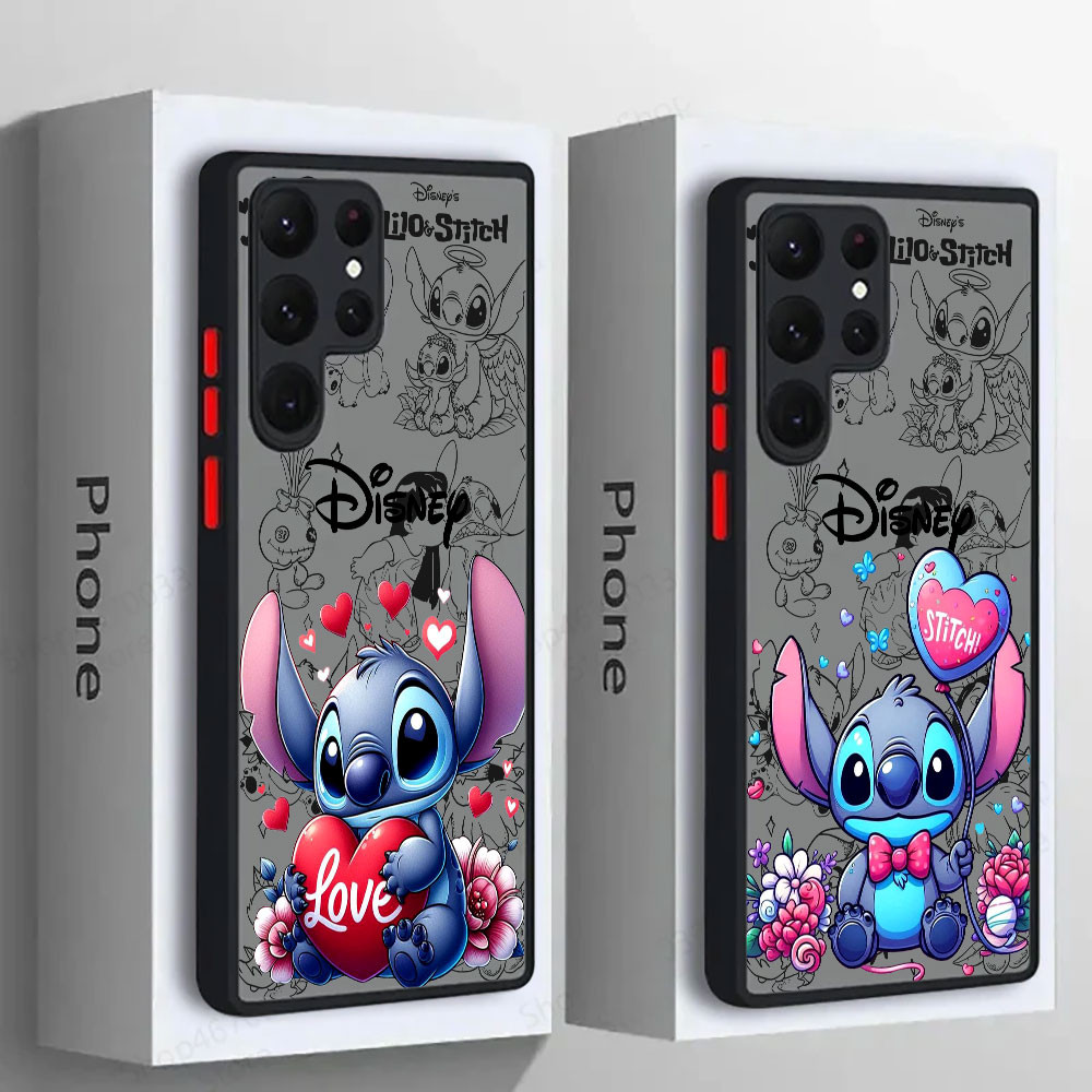 Stitch Baby Disney Capa De Telefone De Silicone Para Samsung S25 Ultra S24 S23 S21 S20 FE S22 Plus S24FE 5G Transparente