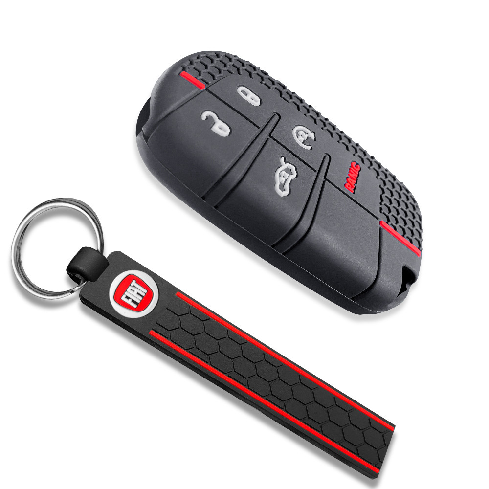 Capa Para Chaveiro De Carro Fiat Porta-Chaves 500x dealer Jeep Grand Cherokee Compass Chrysler 300C Dodge Challenger