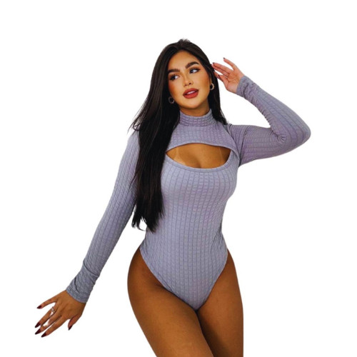 Body Estiloso com Manga Longa e Gola Alta para Elas