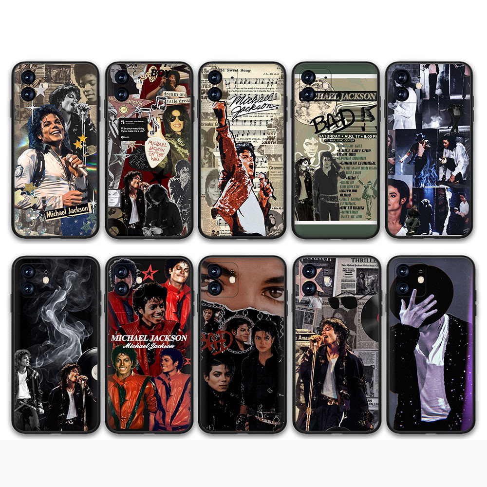 Motorola Moto G05 G15 Power G35 G86 E15 R5L6 Michael Jackson Capa Macia Para Tel