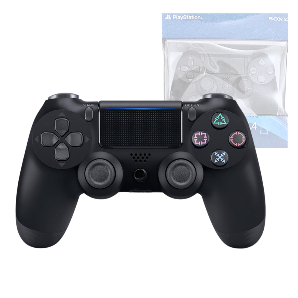 Controle Gamer Com Vibração Doubleshock Bluetooth Compatível com PS4 T&Z D4-A Black.