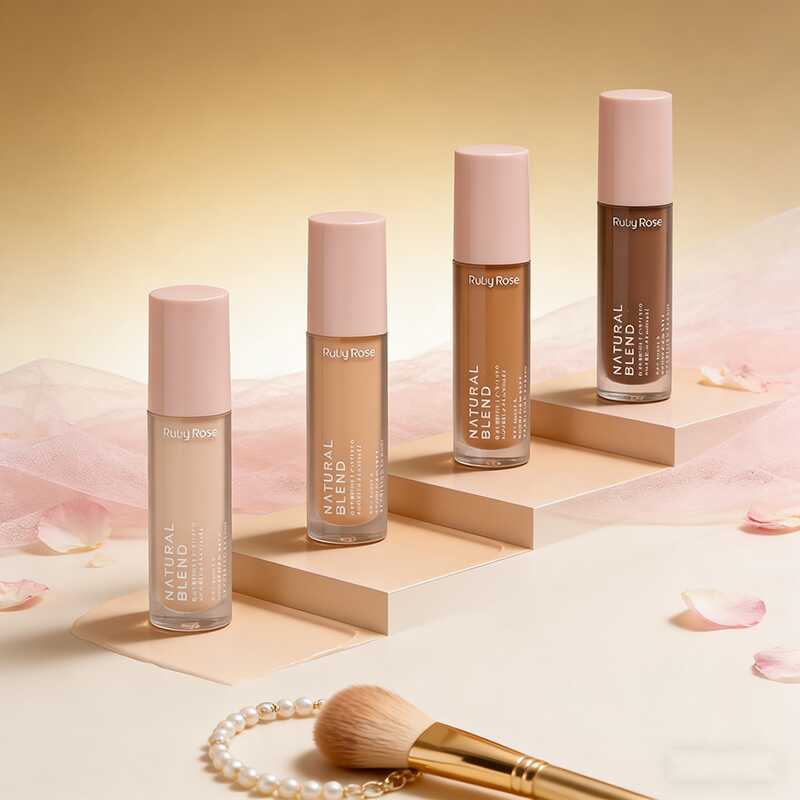 Corretivo Líquido Ruby Rose - Cobertura Uniforme com Acabamento Natural e Discreto HB-M600