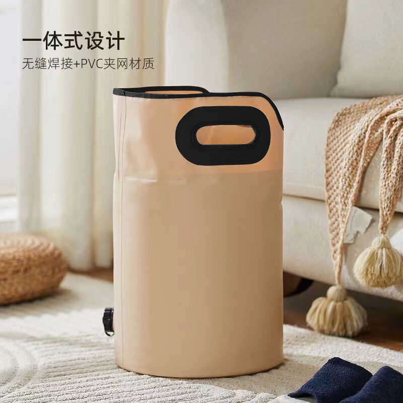 Dobrável pé banho bezerro doméstico portátil isolamento térmico alto profundo sobre o joelho pé banho pé banho saco de b