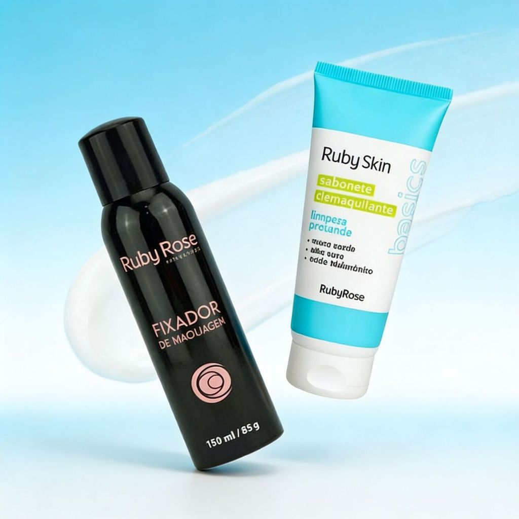 Kit Skincare Ruby Rose - Sabonete Demaquilante +Fixador de Maquiagem ✨Cosméticos..