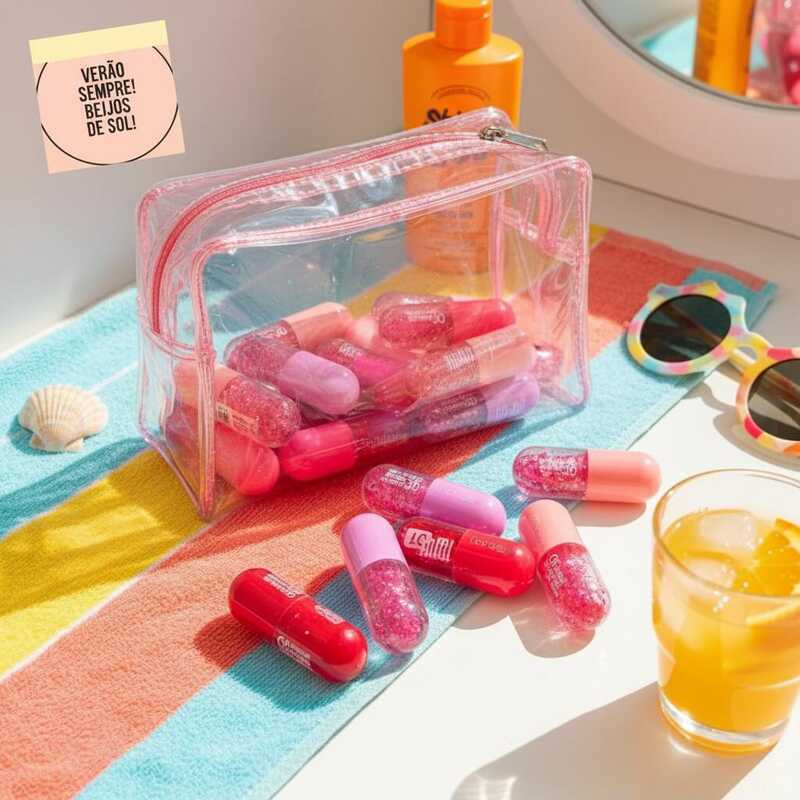 Febella Mini Gloss Labial Efeito Glitter 3D BM401245 Hidratação Intensa Ácido Hialurônico Nutritivo em Oferta na Shopee