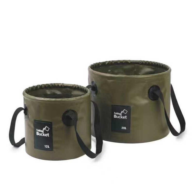 Esportes ao ar livre acampamento balde de pesca PVC dobrável balde lavagem carro portátil à prova dwaterproof água balde