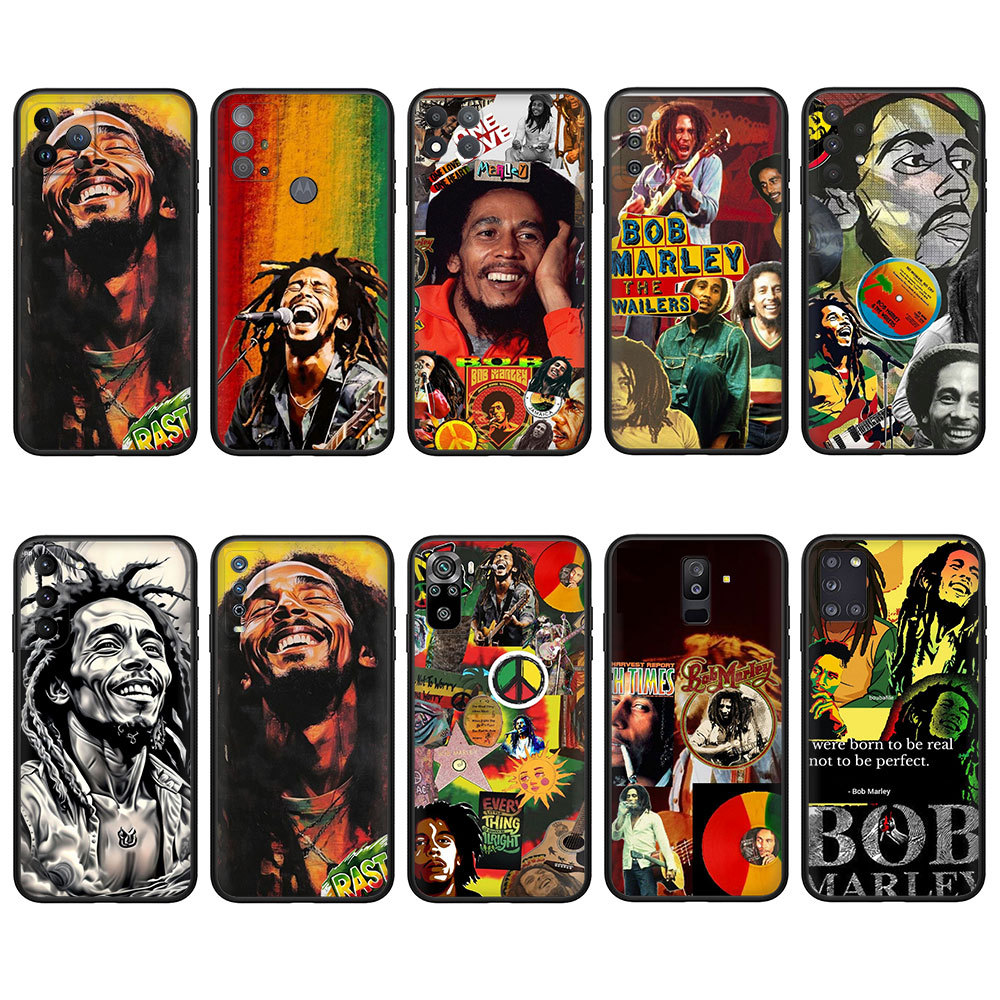 Capa De Telefone Macia Motorola Moto G05 G15 Power G35 G86 E15 PP62 Bob Marley T