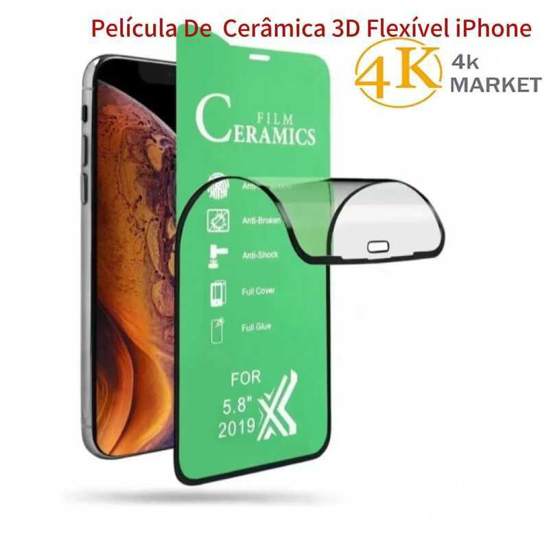 Película De Gel Hidrogel Cerâmica 3D Flexível iPhone PLUS 7/8 /Xs Xr/11 X MAX 11PRO 11PROMAX 12 PROMAX 13 PRO em Oferta na Shopee