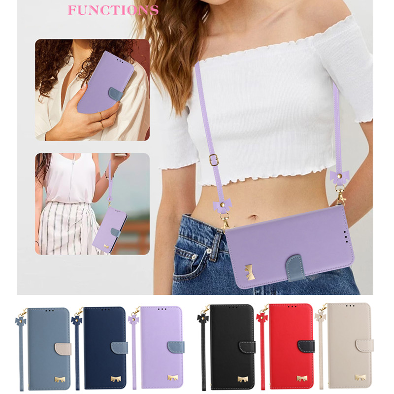 Capa Para Samsung Galaxy A27 A57 A27 A08 A18 A07 A17 A56 A36 A26 A06 A16 A37 5G 4g Carteira Caso Brilho Borboleta Fivela