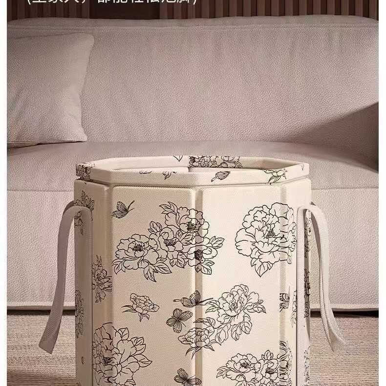 Saco de banho de pés doméstico portátil banho de pés estilo chinês sobre o joelho dobrável balde de banho de pés sobre a