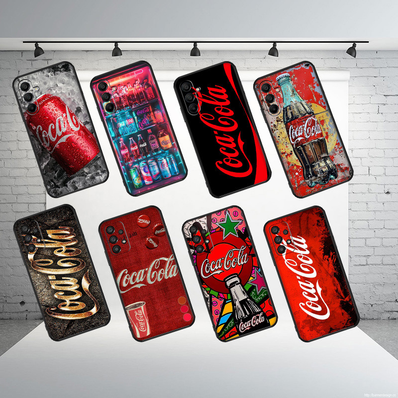 Capa De Telefone Preta Macia Samsung A03s A05S A06 A07 A10S A11 A12 Coca-Cola