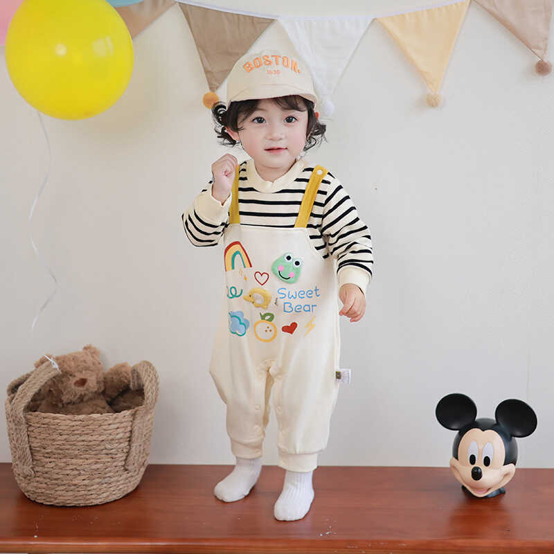 Roupas de bebê roupas de bebê primavera novo estilo macacão de bebê pequeno Animal roupas recém-nascidos versão coreana 