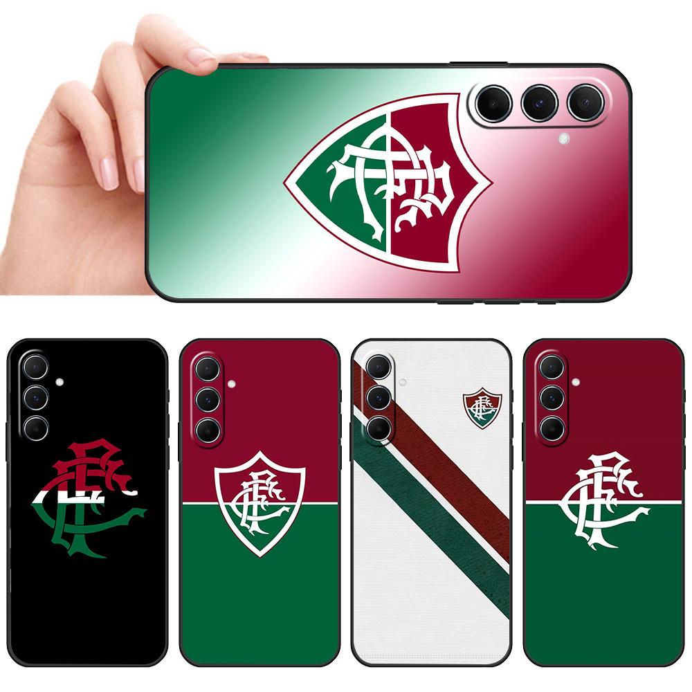 Capa De Telefone Preta Macia Para Samsung A11 A12 A13 A14 A15 A16 A20 A20S A21 Fluminense Brasileirão Protetora Anti-Que