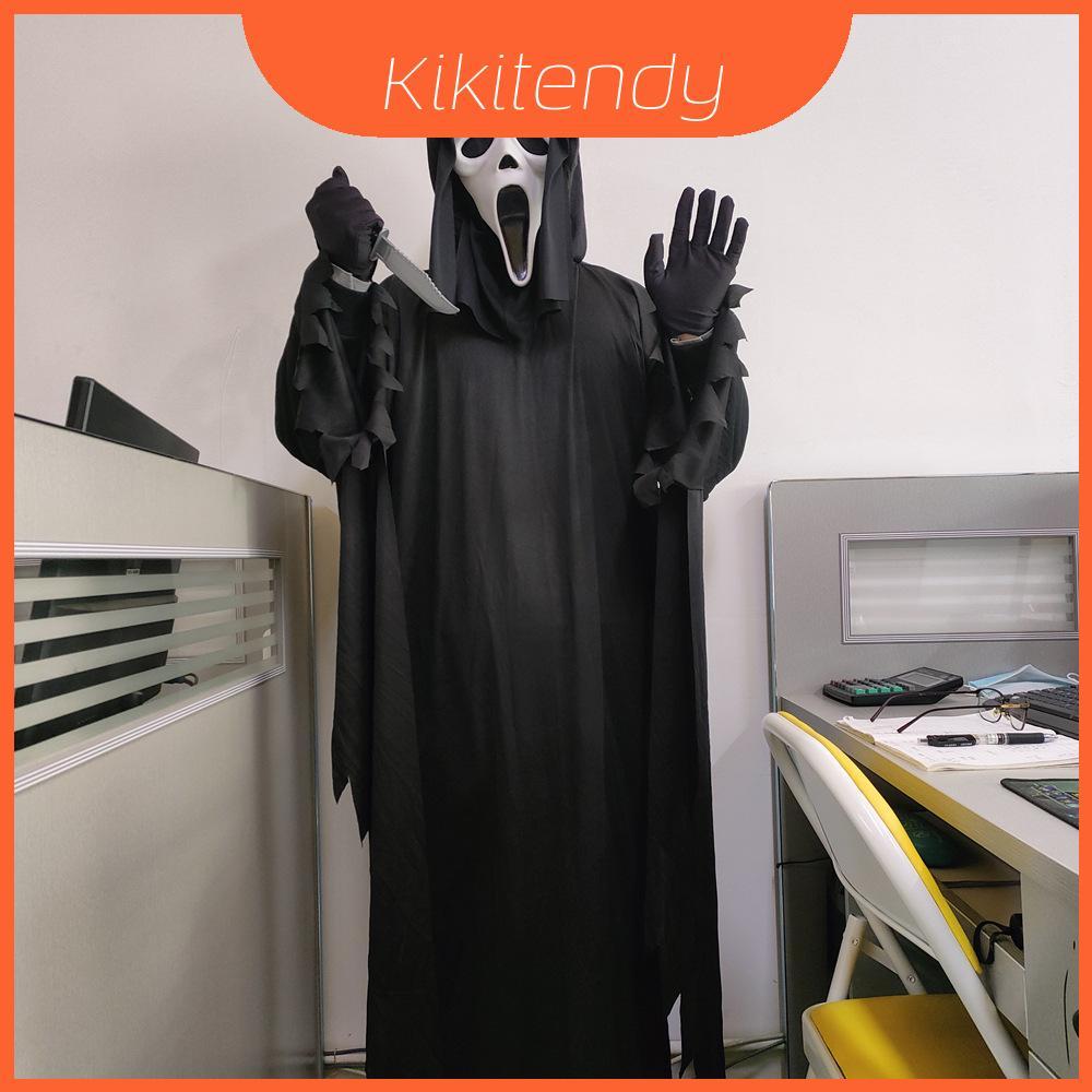 Os Gritos Deixe Começar Com Nossa Máscara De Grito Adulto Conjunto De Fantasia De Rosto Fantasma Ótimo Para Festas De Mo