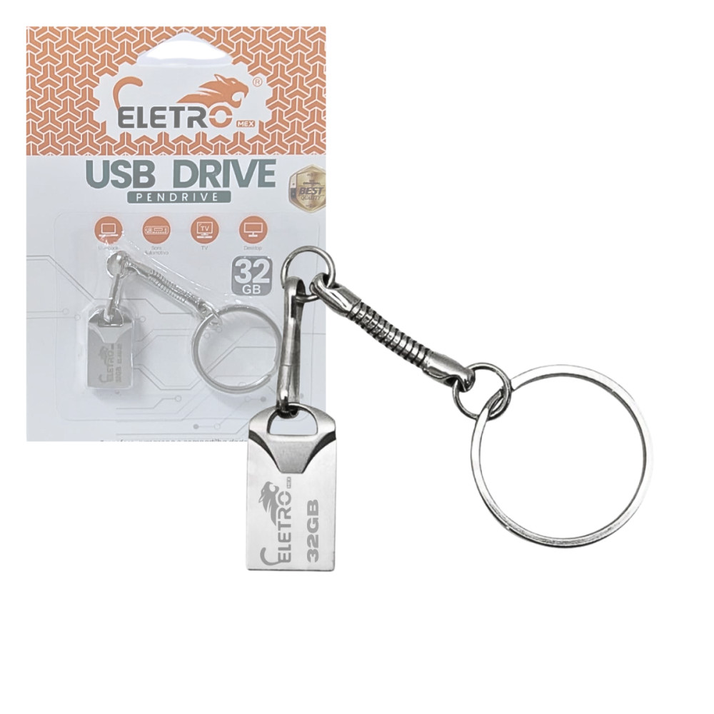 Pendrive Chaveiro 32GB Unidade Flash USB de Alta Velocidade