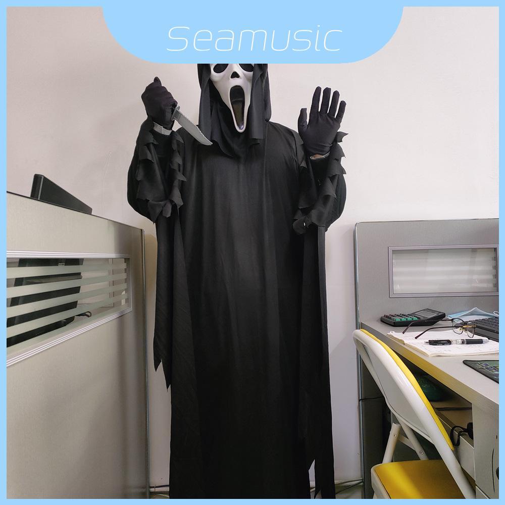 Seu Fantasma De Liberação Interna Com Nossa Máscara De Grito Adulto Conjunto De Fantasia De Rosto Perfeito Para Festas D