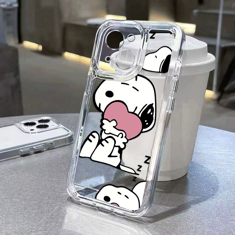 Snoopy sonho Capinha Capa para Samsung A54 A16 A06 A34 A23 A05 A55 A35 S24 S25 Plus Ultra transparente Anti-impacto