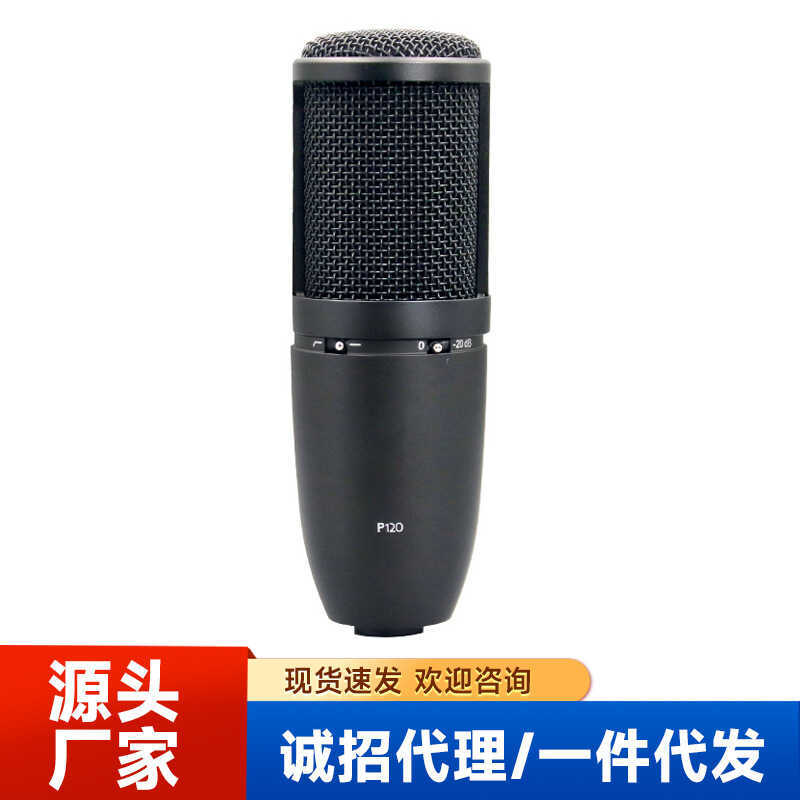 P 120 microfone condensador estúdio de gravação âncora fone de ouvido Audiobook dedicado cantando K microfone monitorame