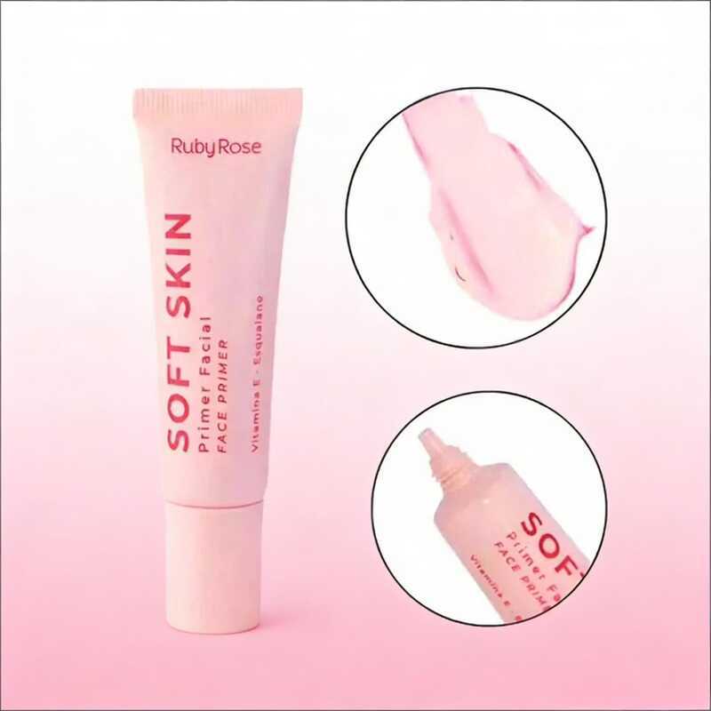Primer Facial Ruby Rose Soft Skin - Suaviza e Uniformiza a Pele para Maquiagem Perfeita HB-M1700