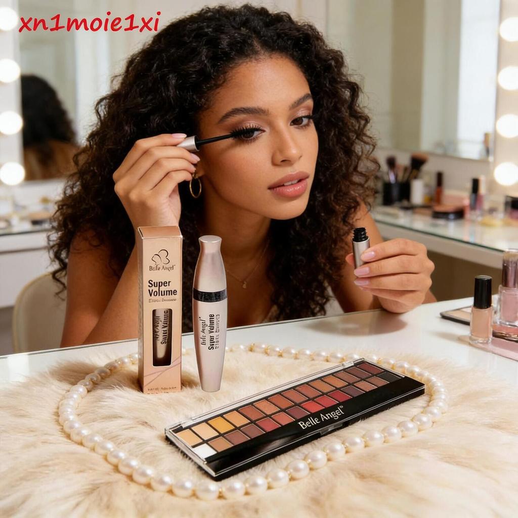 Combo Belle Angel: Paleta 28 Cores Nude + Rímel de Volume para Cílios - Kit Maquiagem Completo B-039+B013-1 -xn1moie1xi