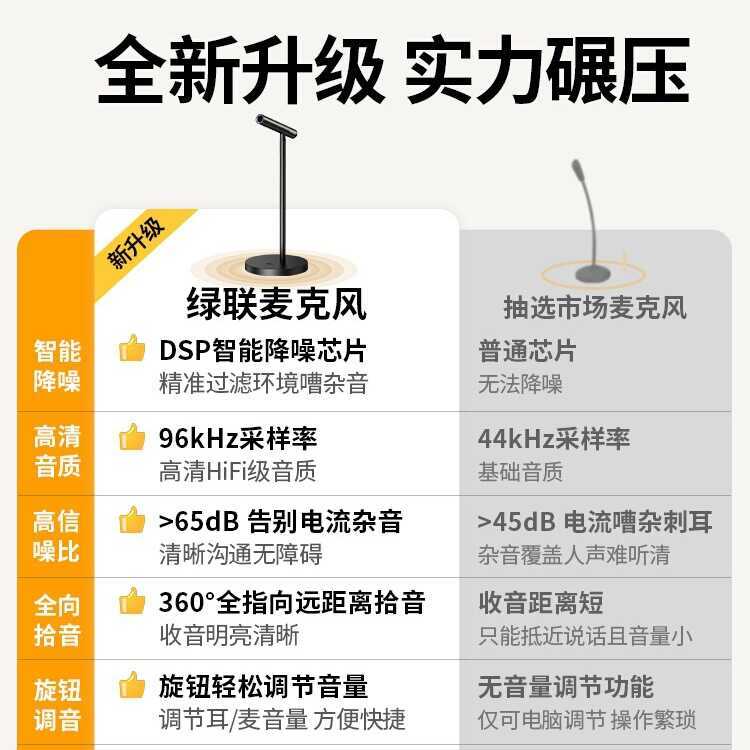 Lvlian microfone computador desktop gravação dedicado jogo redução de ruído rádio microfone desktop Notebook usb