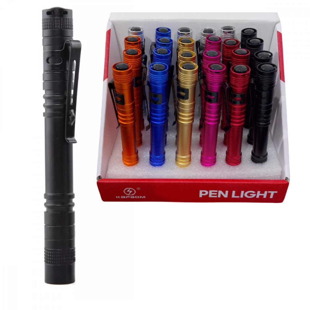 Lanterna Caneta Tática EPX LED Portátil a Pilha Kapbom KA-L6778 (***COR PRETO ESGOTADO)