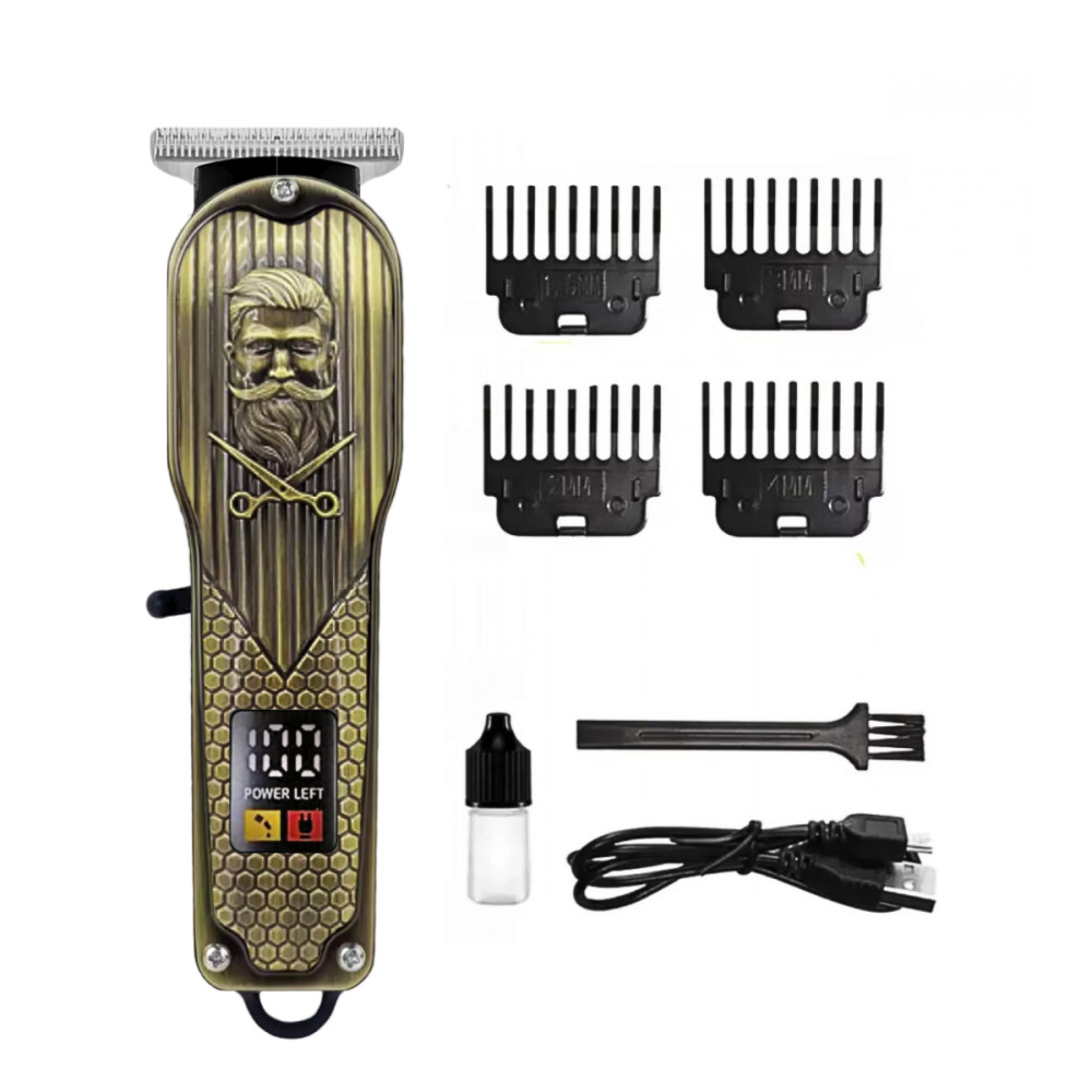 Máquina Aparador de Pêlo Cabelo Barba Profissional Com Display Digital BARBEIRO Altomex AL-2928