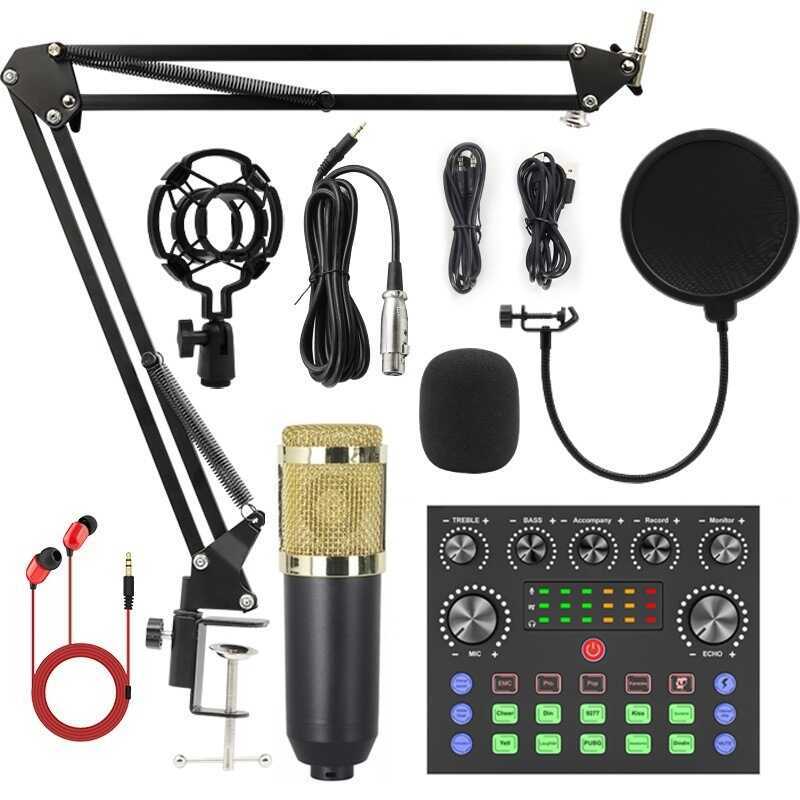 V8S versão em inglês placa de som Cantilever dedicado conjunto completo vários instrumentos musicais microfone Desktop c