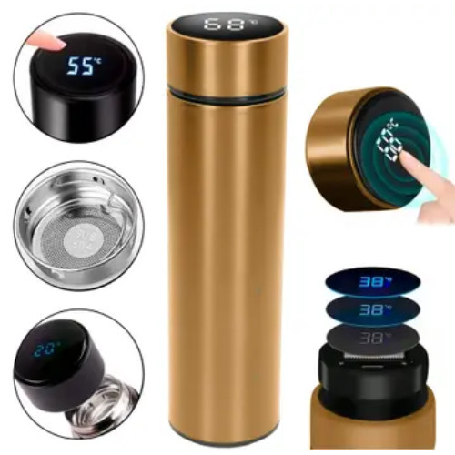 Garrafa LED Térmica Café, Água C/Sensor De Temperatura