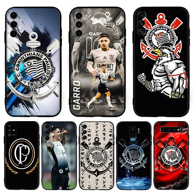 Capa De Celular Corinthians Para Samsung A14 A15 A16 A20 A30 A20S A21 A21S A22 A23 A24 A31 TPU Macia De silicone Preto