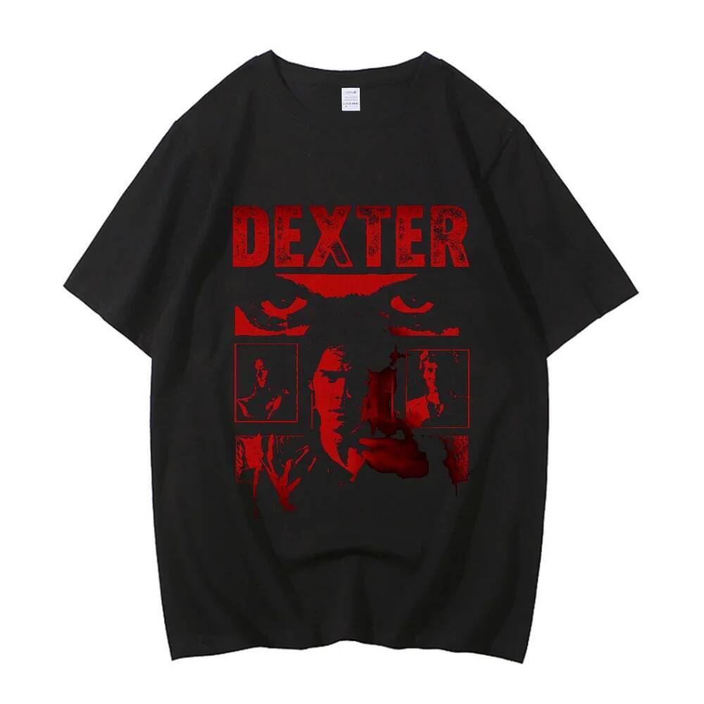 Dexter Morgan Camisa De Algodão Adolescente Na Moda Gótico 80s Clássico hip hop Topo T 80s Grunge Retro Feminino Cultura