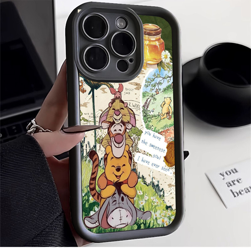 Ursinho Pooh TPU anti-impacto Capinha Capa Para Redmi Note 12 13 14 12C 13C 14C A5 POCO X5 X6 Pro F5 F7 mi 14 15T