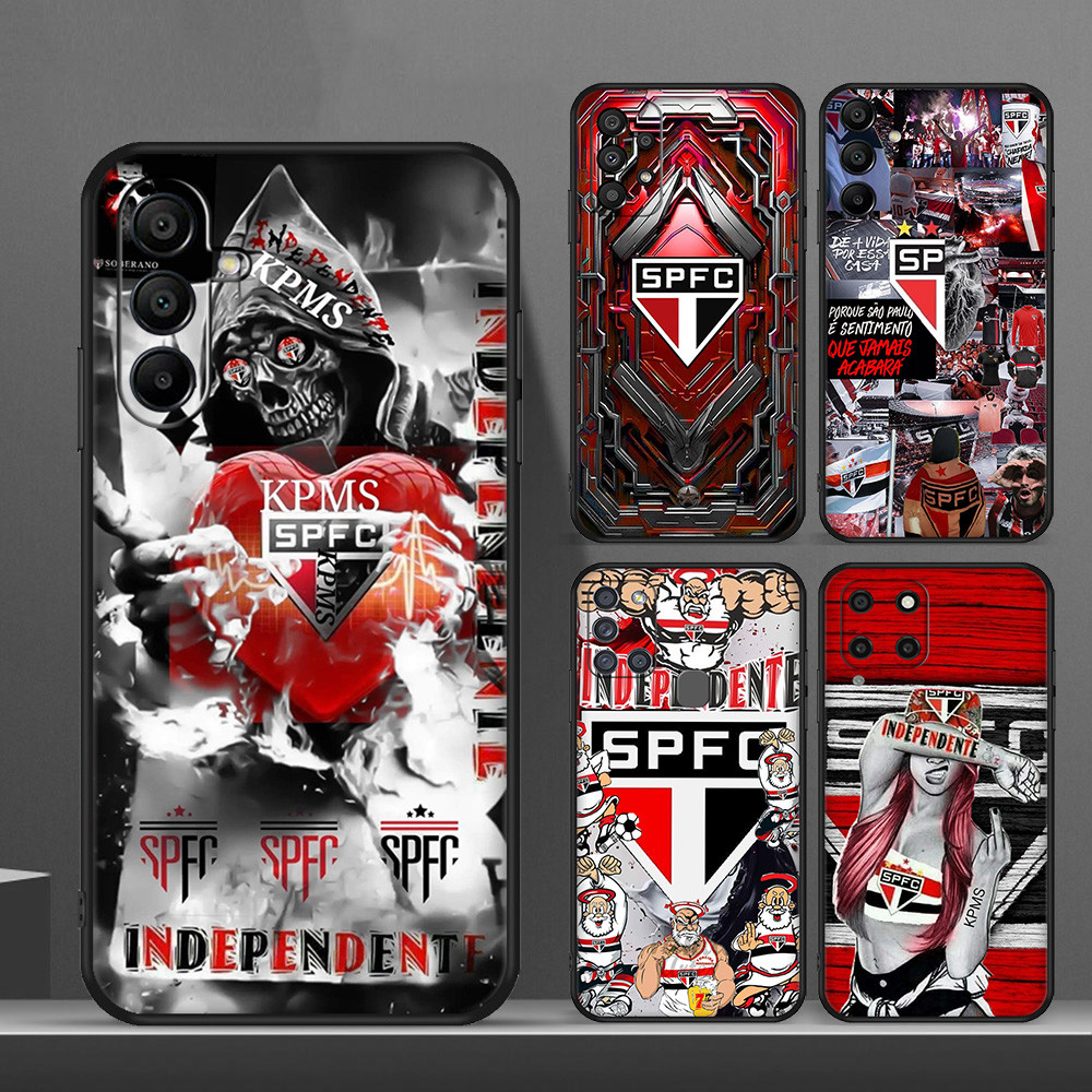 Capa De Telefone Preta Macia São Paulo Para Samsung Galaxy A04S A04E A05 A05S A06 A10 A10S A11 A12 A13 A14 Silicone