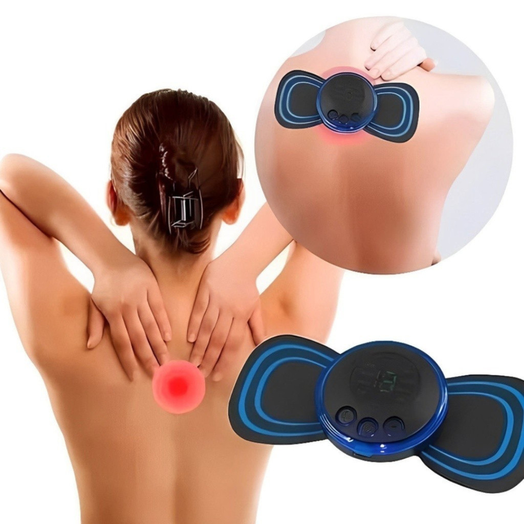 Mini Massageador Elétrico Portátil Recarregável Para Pescoço e Corpo Bivolt - LCS-01-08