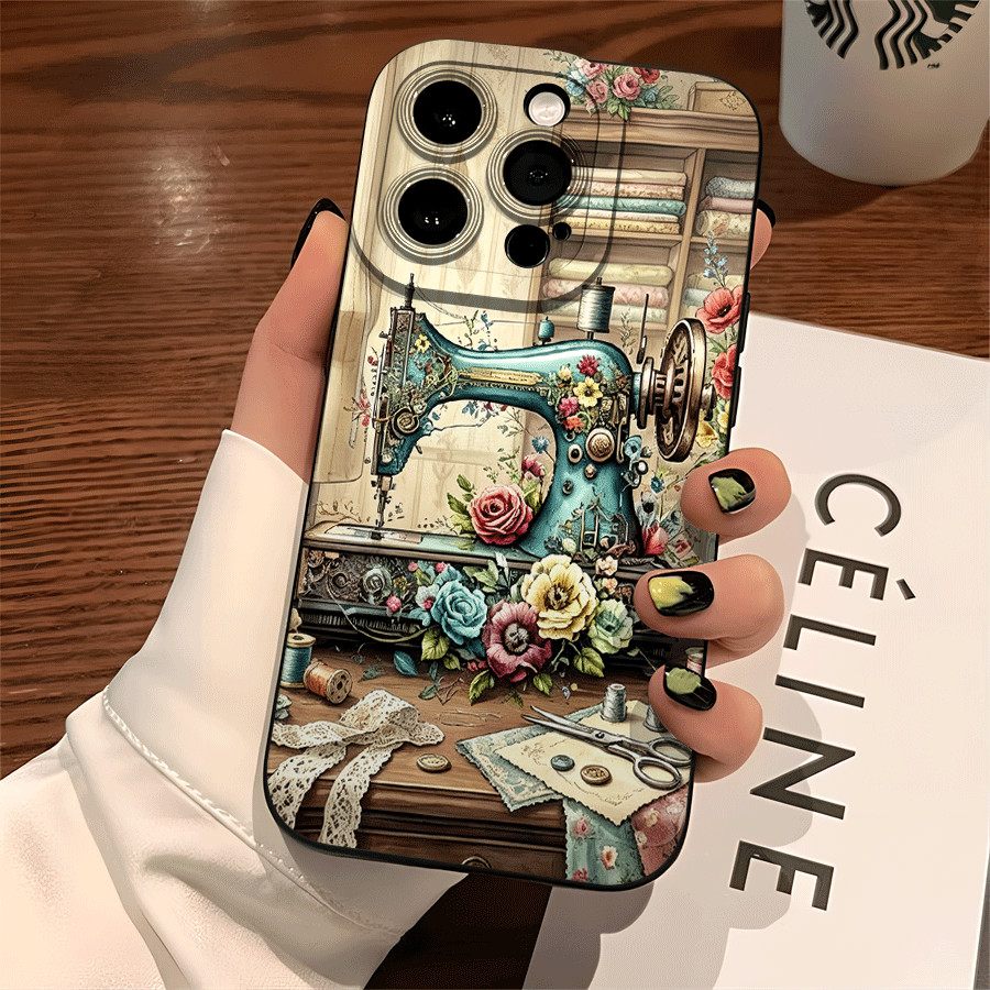 Máquina de costura Carcaça para iPhone 7 8 11 12 13 14 15 16 17 PRO PROMAX PLUS AIR 16E 17AIR X XS XR XSMAX
