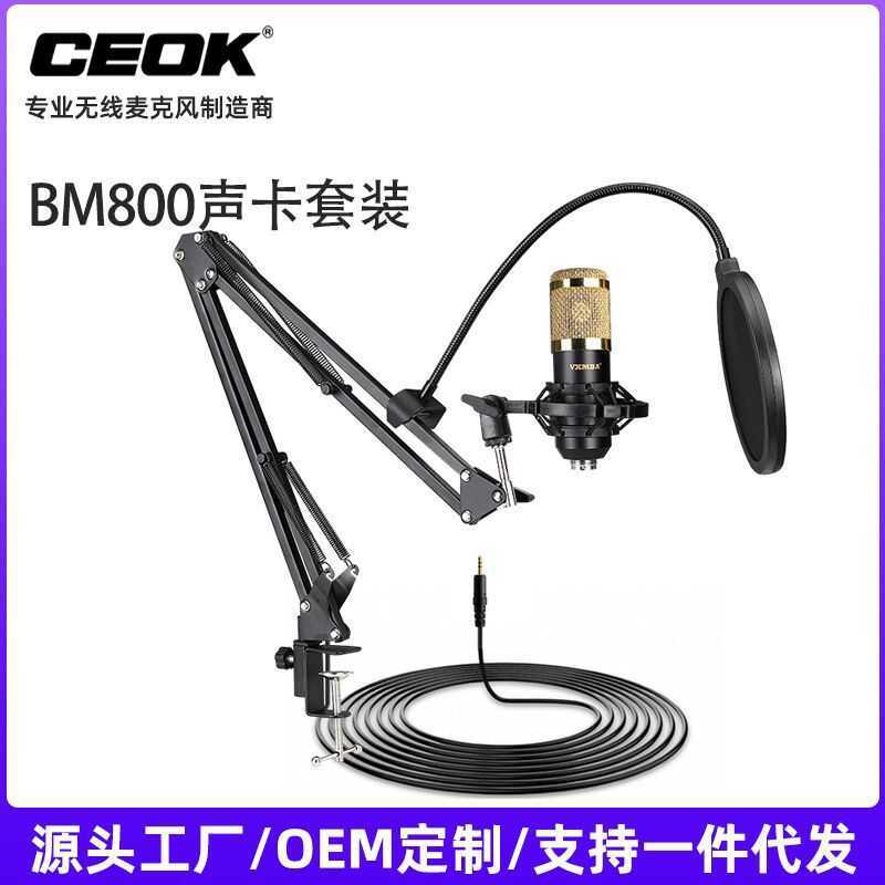 Conjunto BM-8 de comércio eletrônico de venda quente YY Voice Network K Song Microfone condensador de diafragma grande