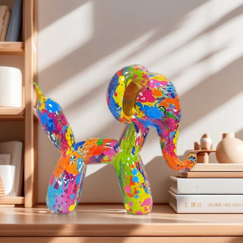 Decoração criativa para cães, resina colorida, artesanato, entrada, armário de TV, decoração macia Premium, decoração de