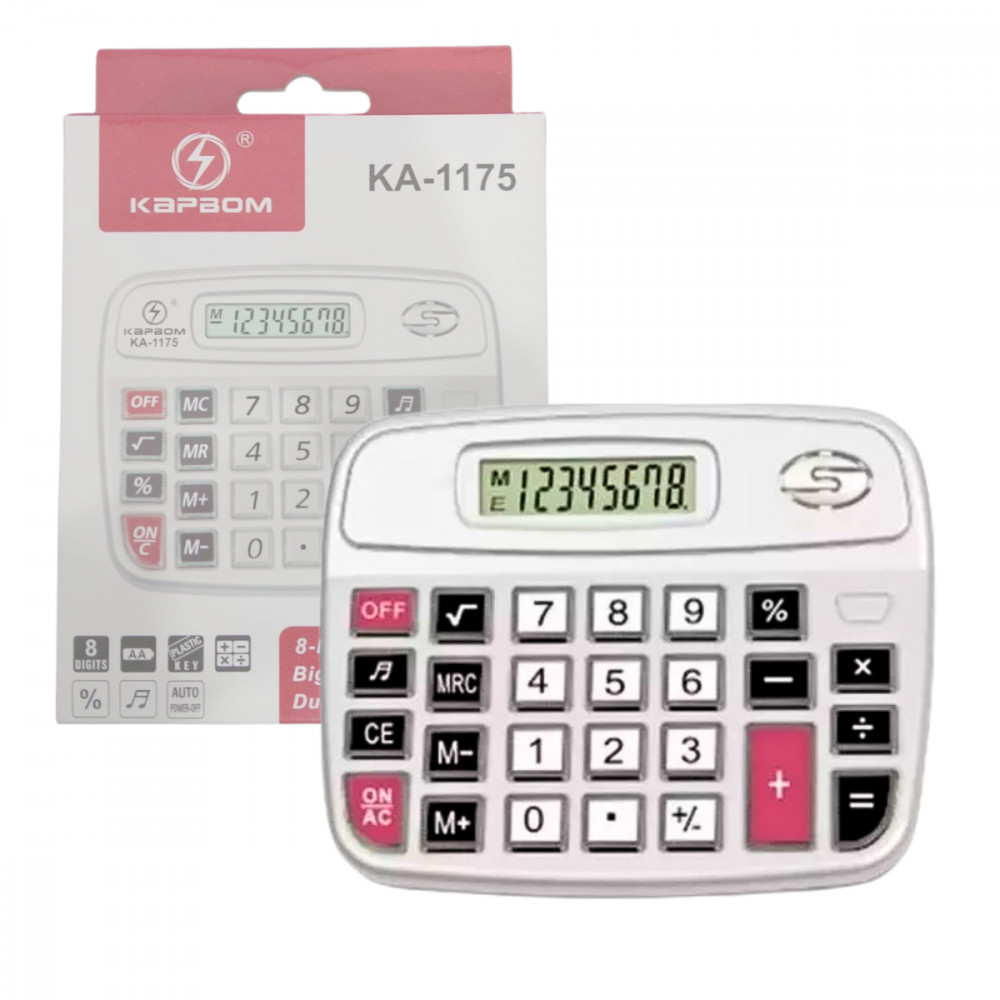 Calculadora Eletrônica de Mesa 8 Digitos Tela LCD Digital Kapbom KA-1175