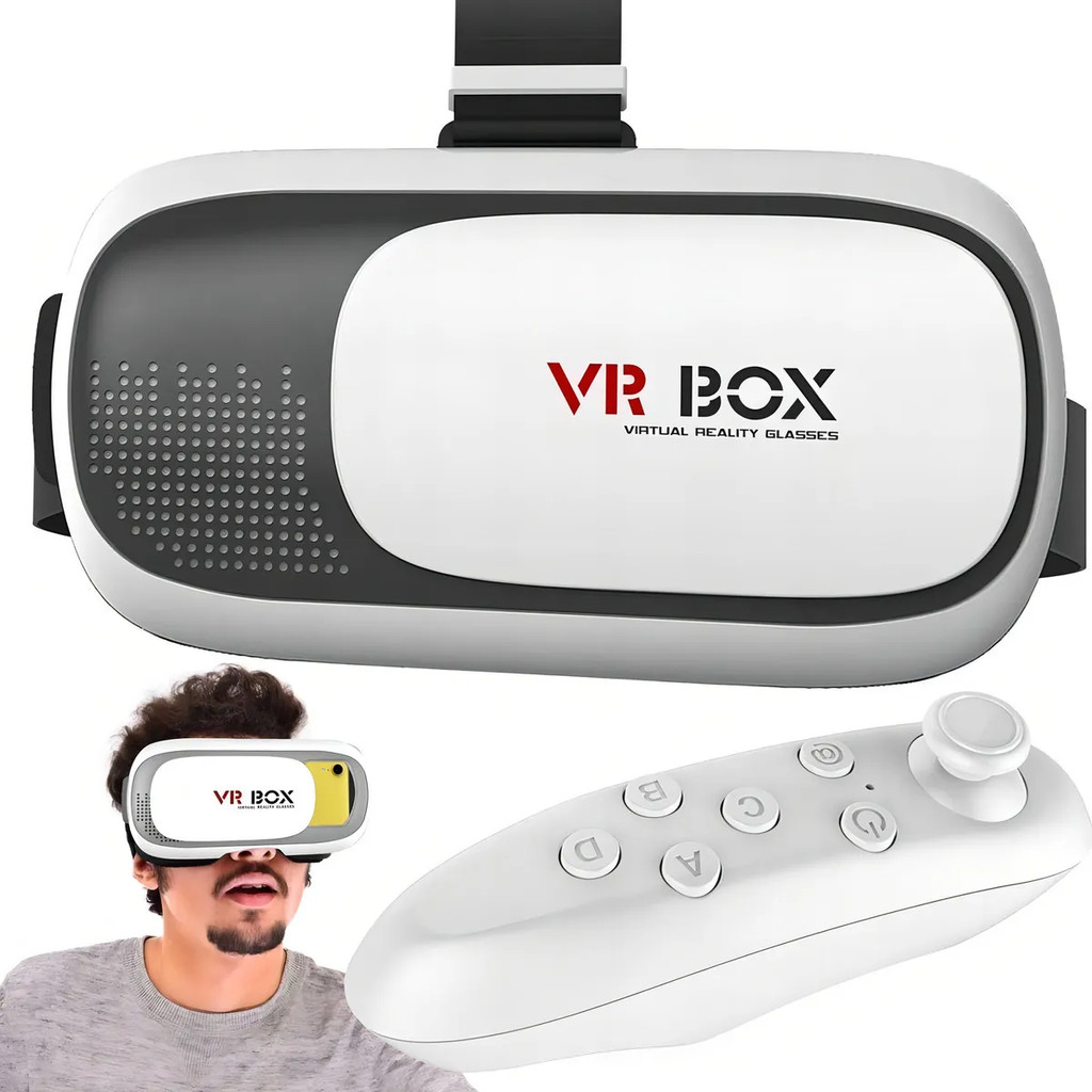 Oculos VR Box 3D Realidade Virtual + Controle Bluetooth